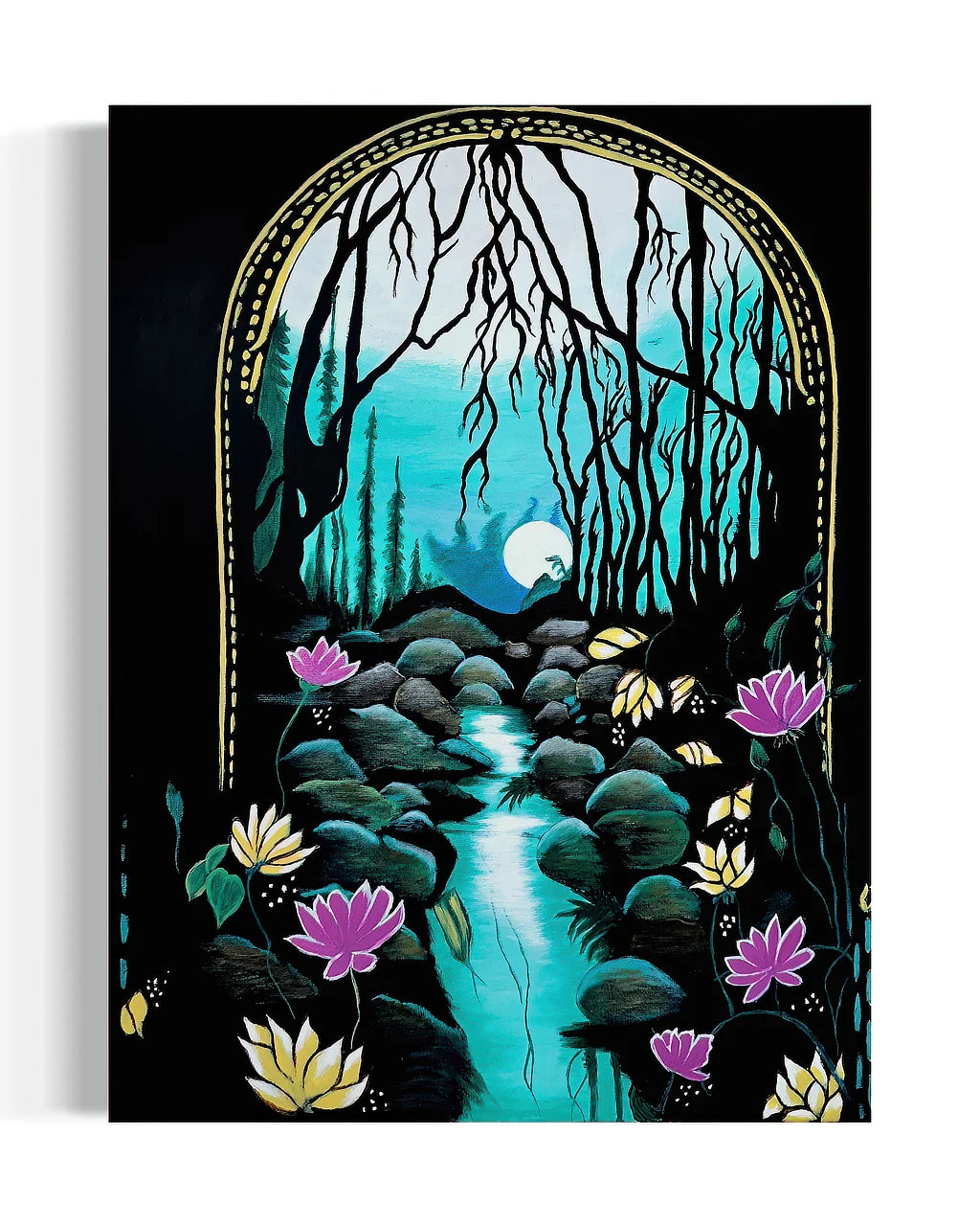 Original painting of Enchanted brook by Sonia Malboeuf